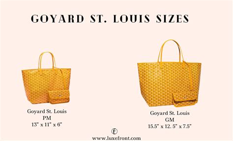 goyard saint louis gm tote|goyard tote bag size comparison.